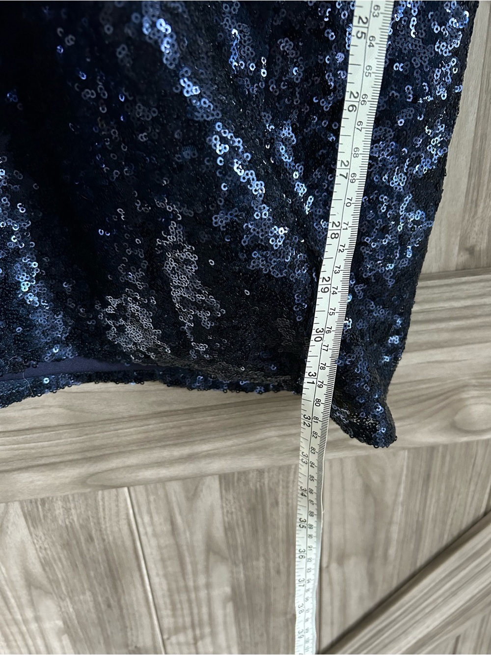 Living For The Party Navy Blue Sequin Sparkly One-Shoulder Mini Dress - Picture 3 of 6